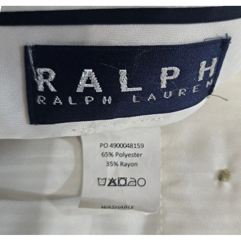 Ralph Lauren Vintage Custom Graffiti Art Spray Paint Pants 38x32 Cream - Picture 8 of 10